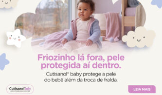 A pele do bebê sente